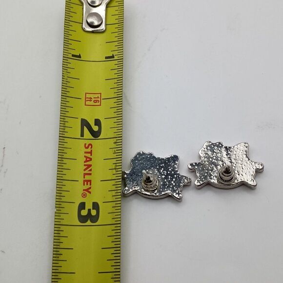 Sparkly Rhinestone Hello Kitty Pierced Earrings - Picture 2 of 3